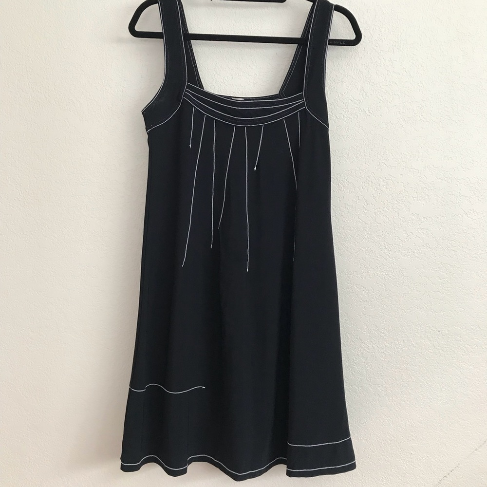 Indies Black Dress w White Stitching 2